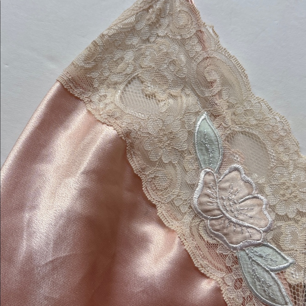 Vintage 90’s Cottagecore Ballet Pink Slip Dress Lace Mini Cute Loveshackfancy M - Picture 13 of 17